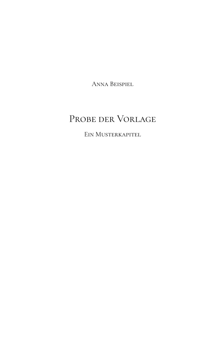 Title page in the Fantasy template