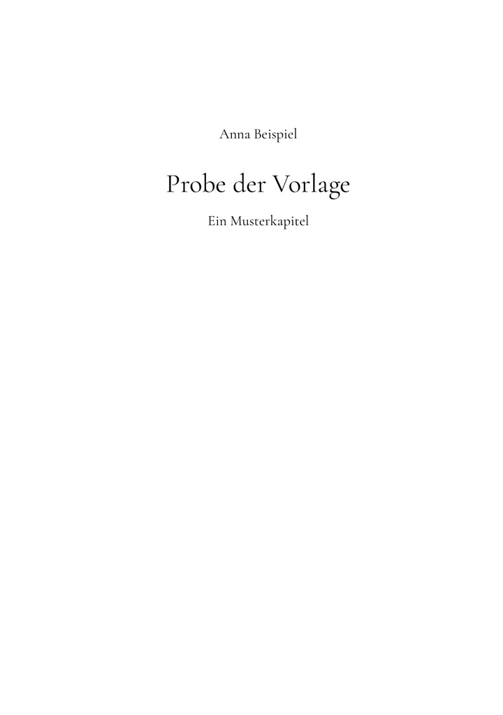 Title page in the Cooking template
